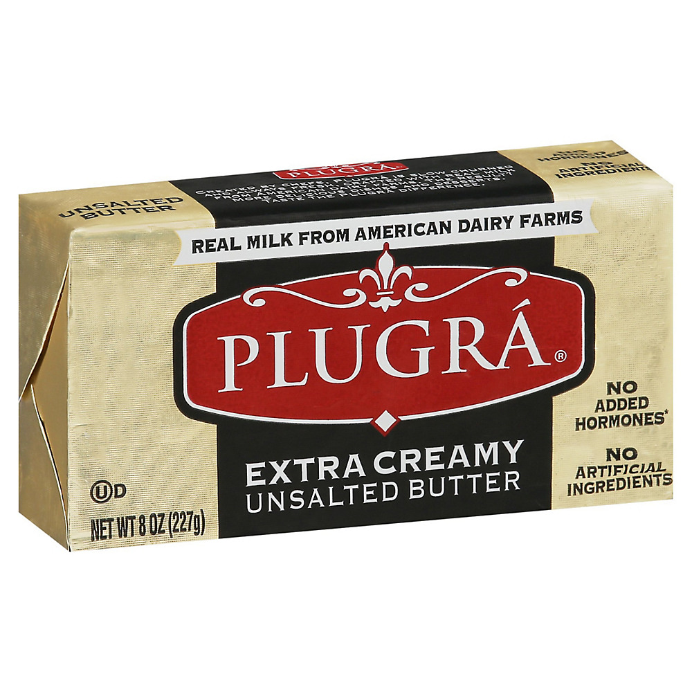 Calories in Plugra European Style Unsalted Butter, 8 oz