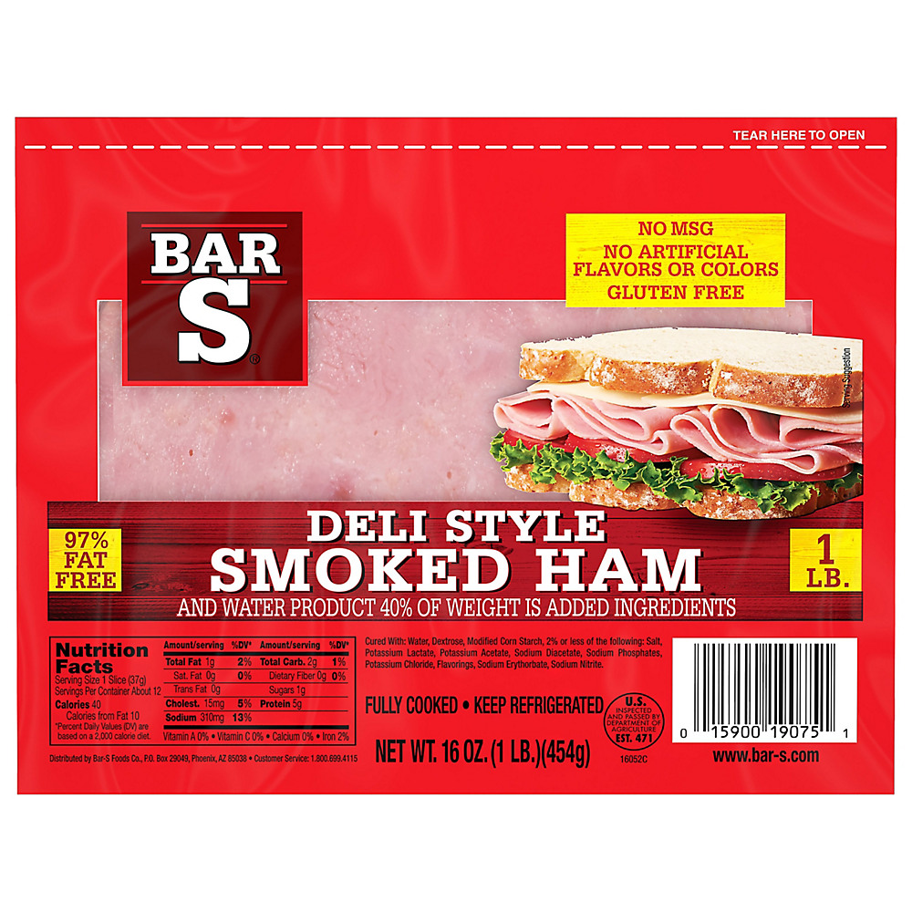 Calories in Bar S Smoked Ham, 16 oz
