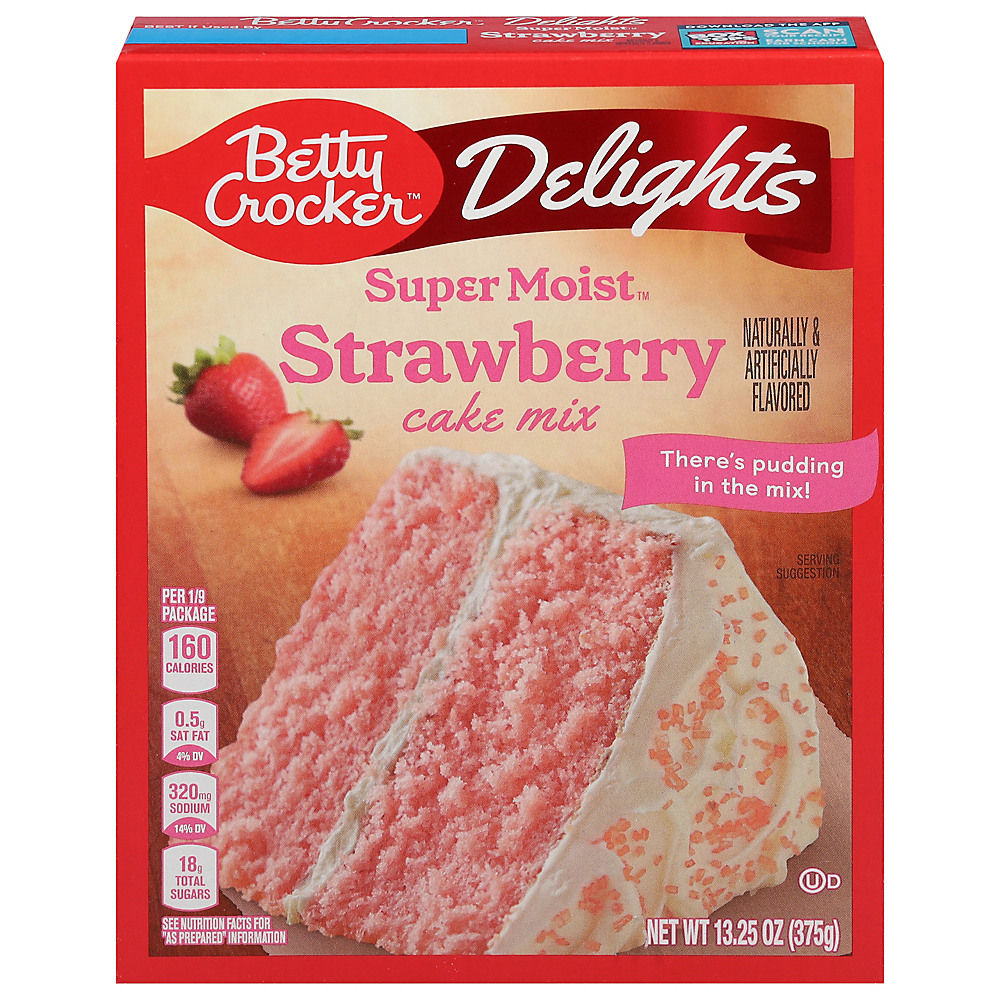 Calories in Betty Crocker Super Moist Strawberry Cake Mix, 15.25 oz