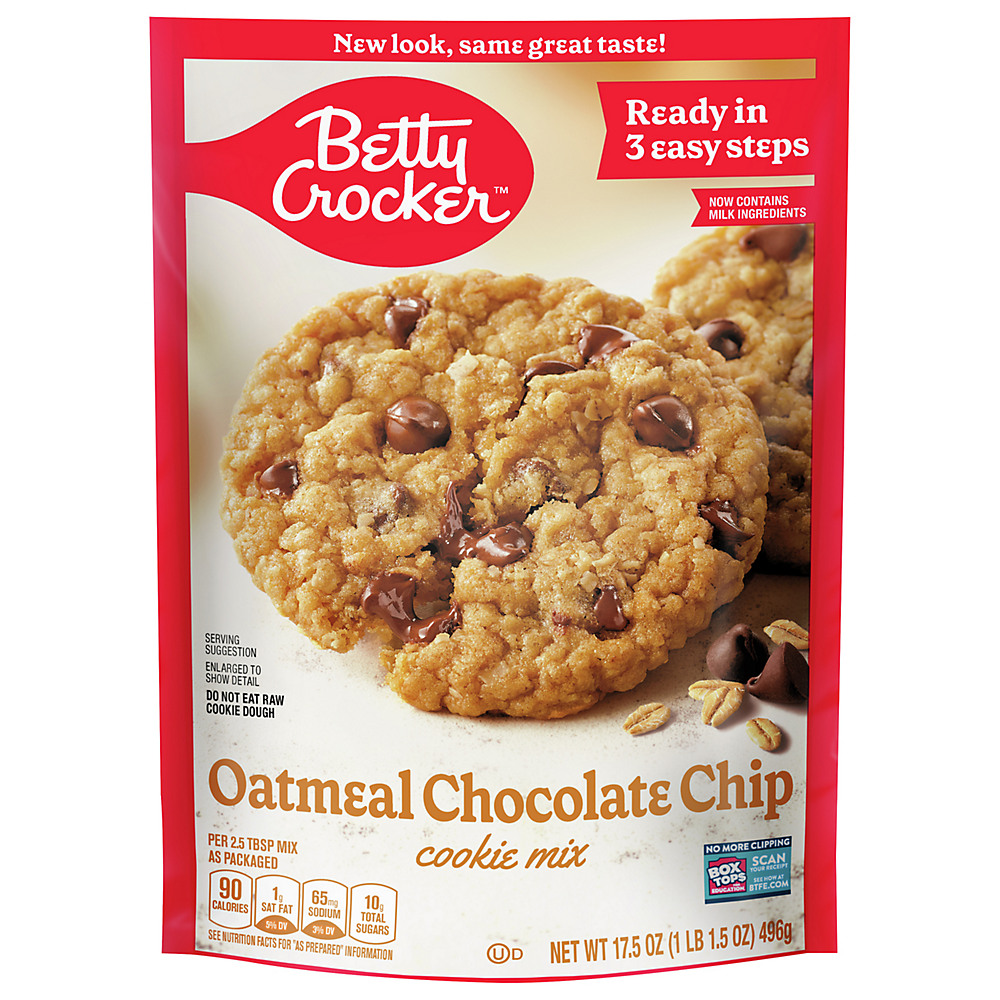 Calories in Betty Crocker Oatmeal Chocolate Chip Cookie Mix, 17.5 oz