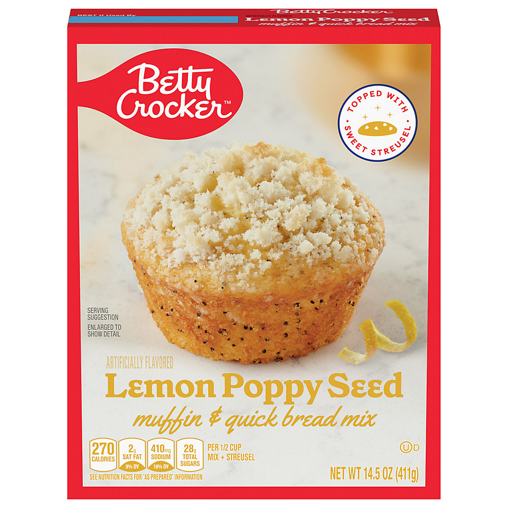 Calories in Betty Crocker Lemon Poppy Seed Muffin & Quick Bread Mix, 14.5 oz