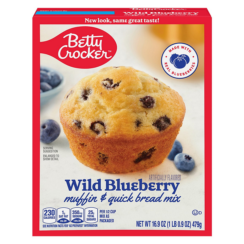 Calories in Betty Crocker Wild Blueberry Premium Muffin Mix & Quick Bread Mix, 16.9 oz