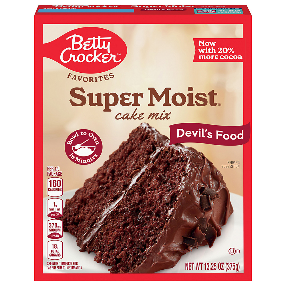 Calories in Betty Crocker Super Moist Devil's Food Cake Mix, 15.25 oz