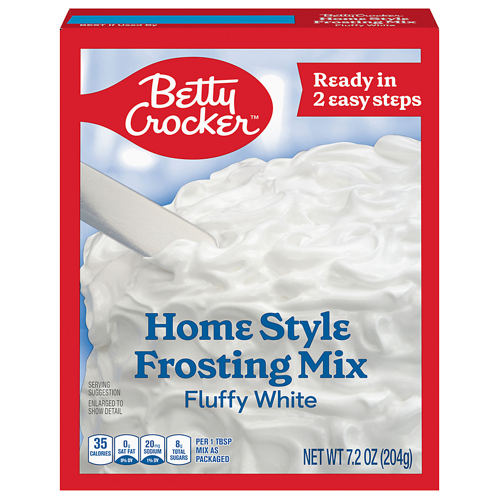 Calories in Betty Crocker Home Style Fluffy White Frosting Mix, 7.2 oz