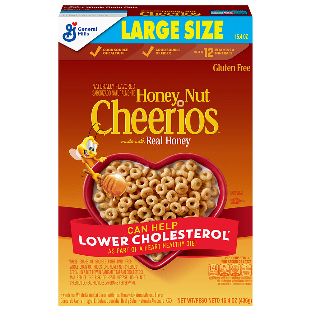 Calories in General Mills Honey Nut Cheerios Cereal, 15.4 oz