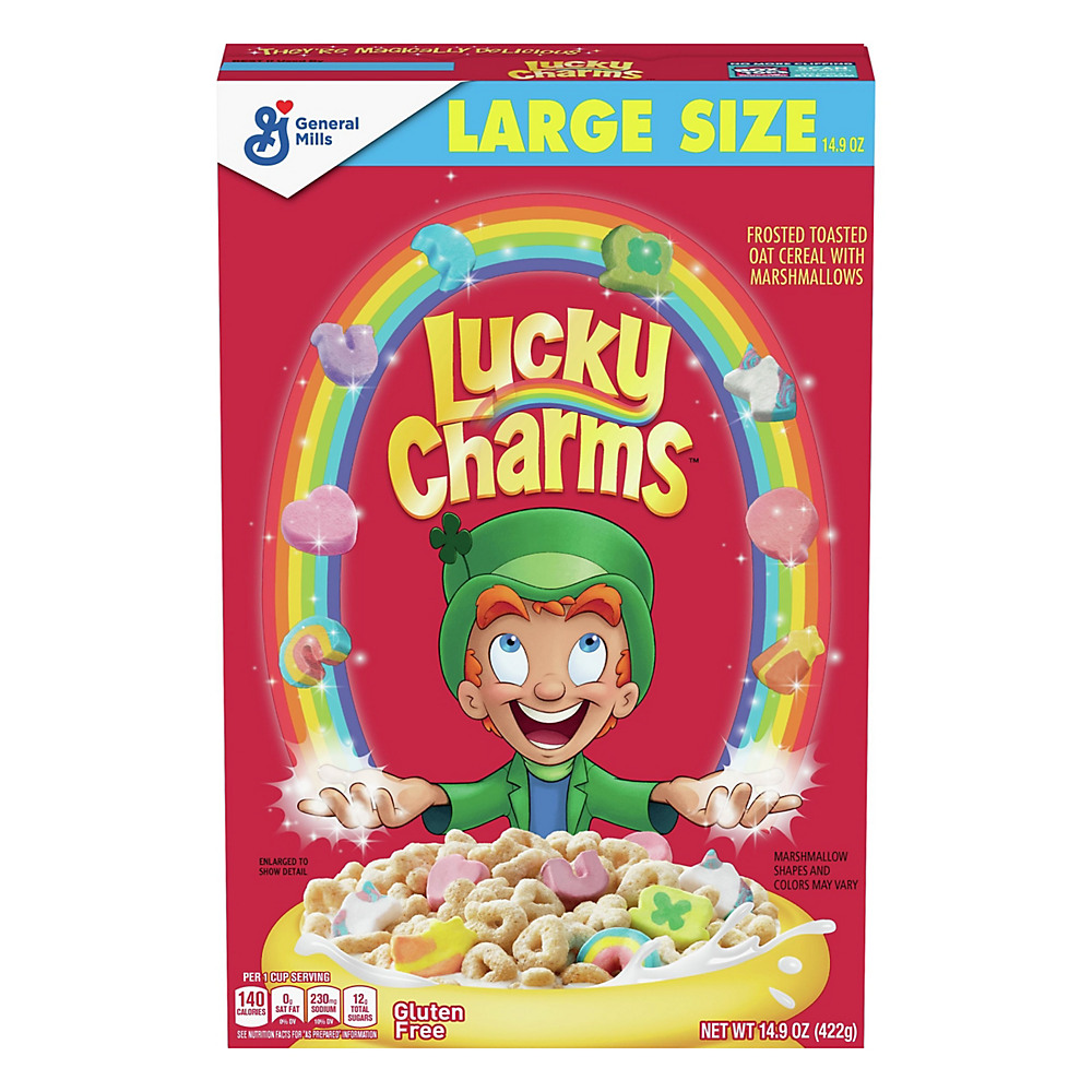 Calories in General Mills Lucky Charms Cereal, 14.9 oz