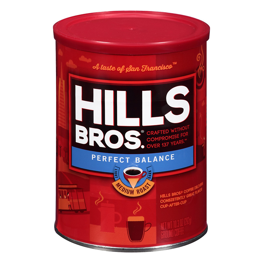 Calories in Hills Bros. Perfect Balance Coffee, 10.3 oz