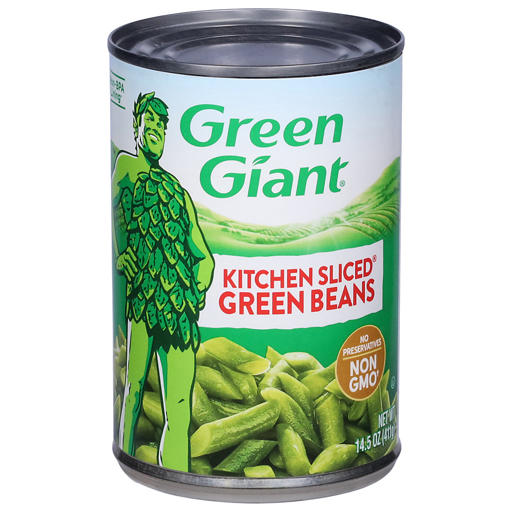 Calories in Green Giant Kitchen Sliced Green Beans, 14.5 oz