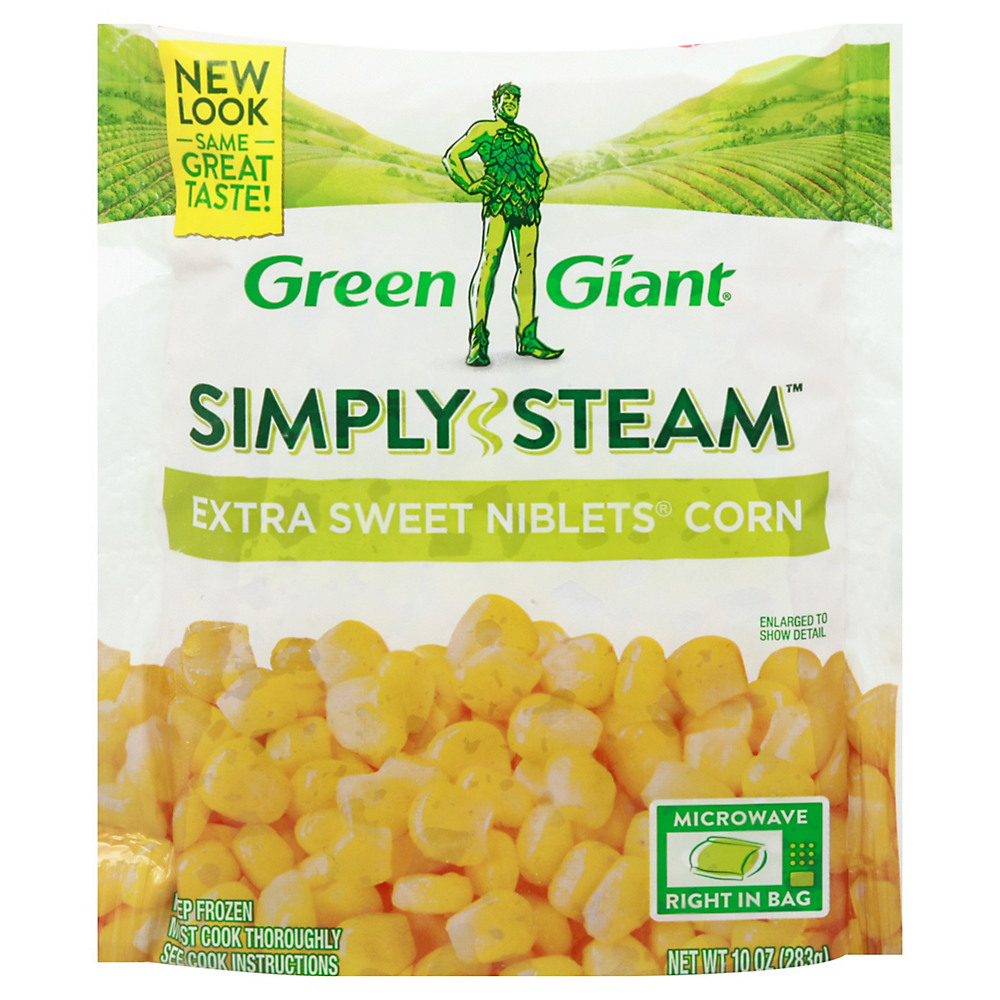 Calories in Green Giant Simply Steam Extra Sweet Niblets Corn, 12 oz