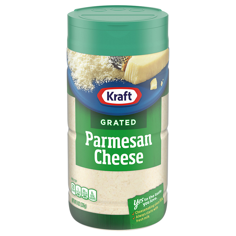 Calories in Kraft 100% Grated Parmesan Cheese, 8 oz