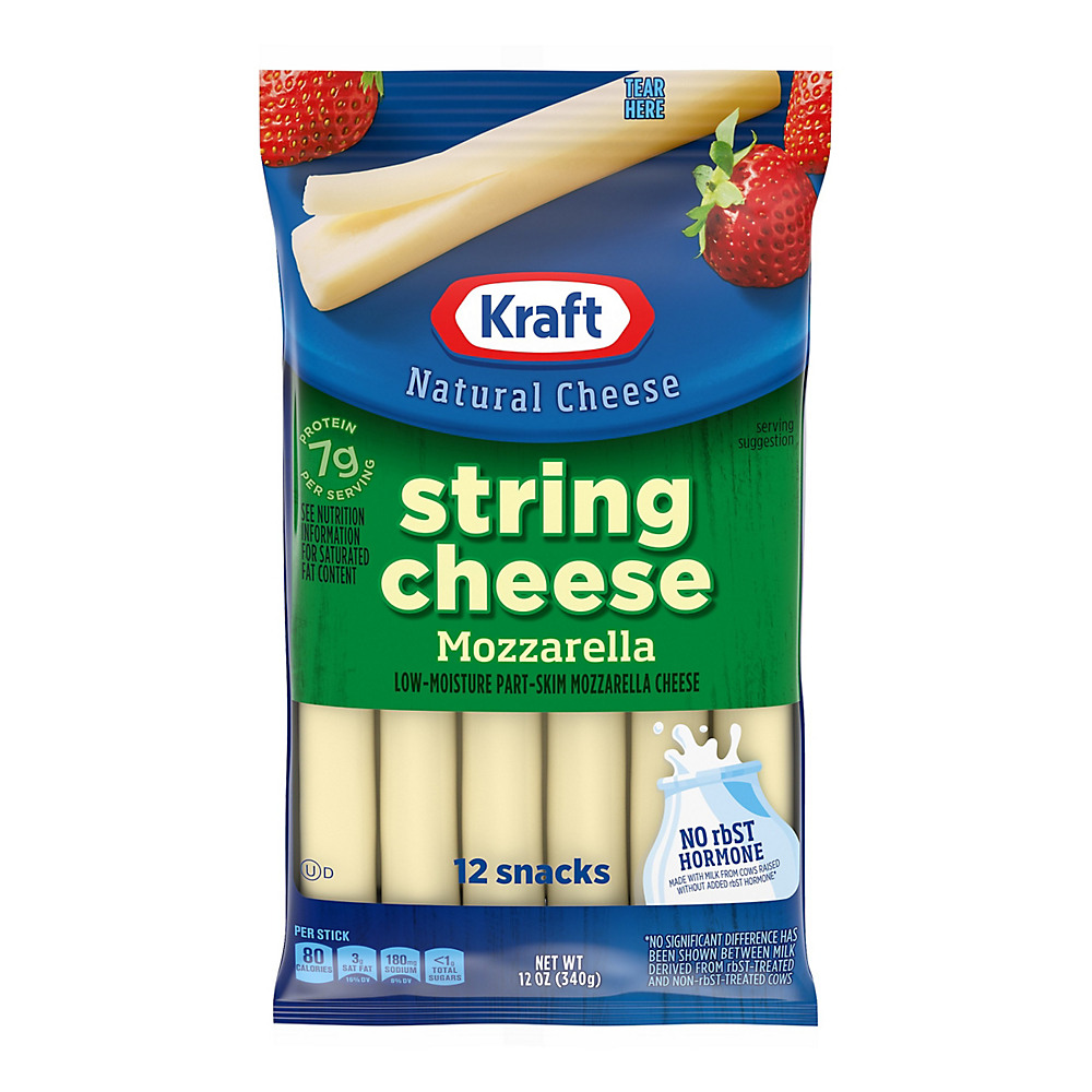 Calories in Kraft Mozzarella String Cheese, 12 ct