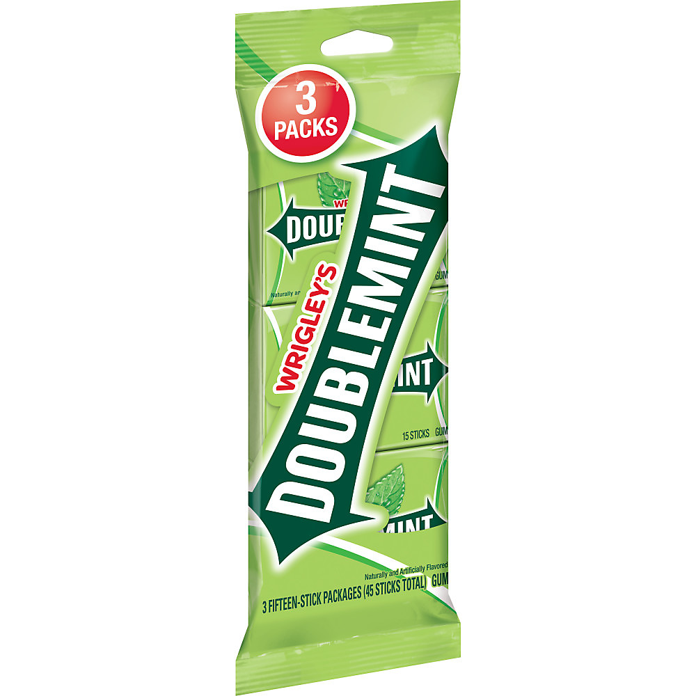 Calories in Wrigley's Doublemint Bulk Chewing Gum, Value Pack, 15 ct, 3 pk