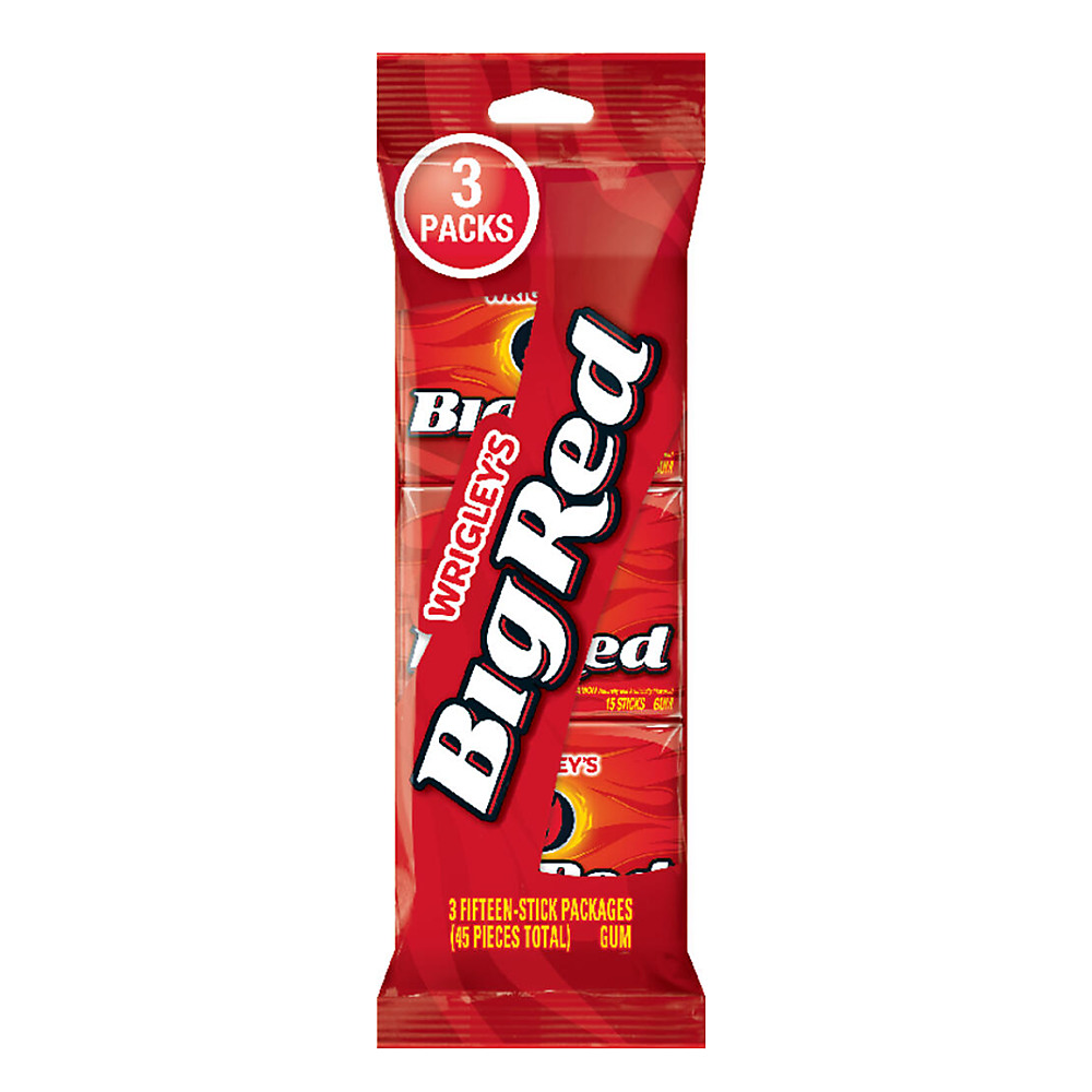 Calories in Wrigley's Big Red Cinnamon Chewing Gum, 45 ct, 3 pk