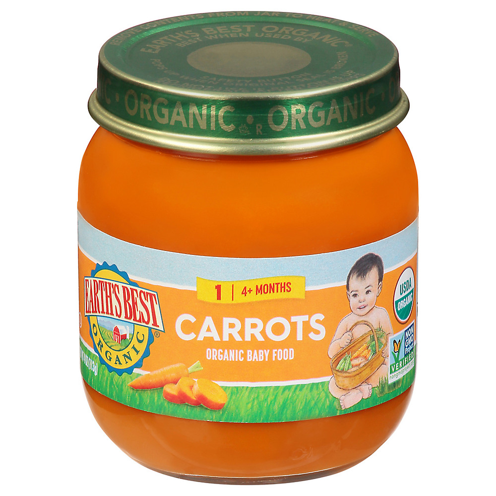 Calories in Earth's Best Organic Stage 2 Carrots, 4 oz