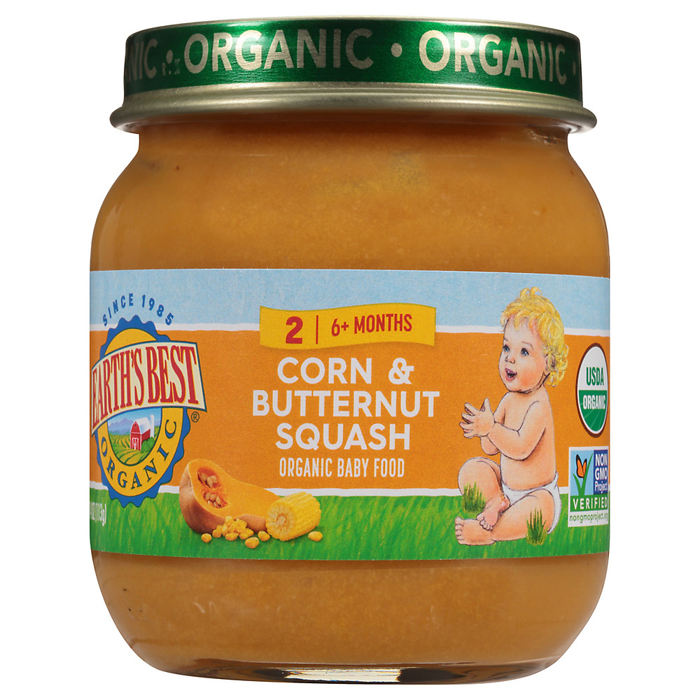 Calories in Earth's Best Organic Stage 2 Corn and Butternut Squash, 4 oz