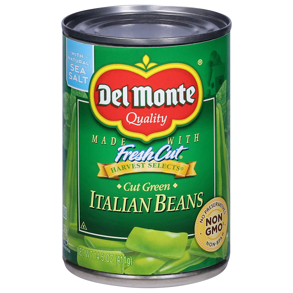Calories in Del Monte Cut Green Italian Beans, 14.5 oz