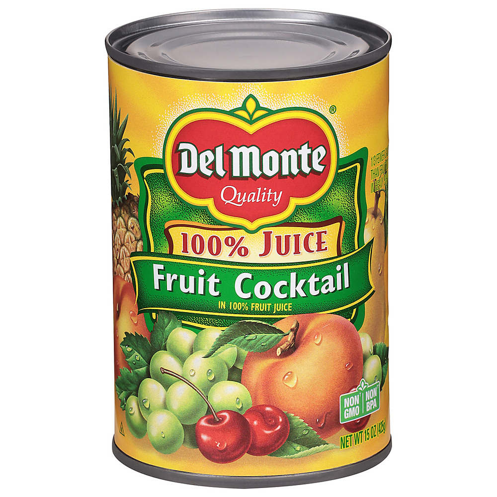 Calories in Del Monte Fruit Cocktail in 100% Juice, 15 oz