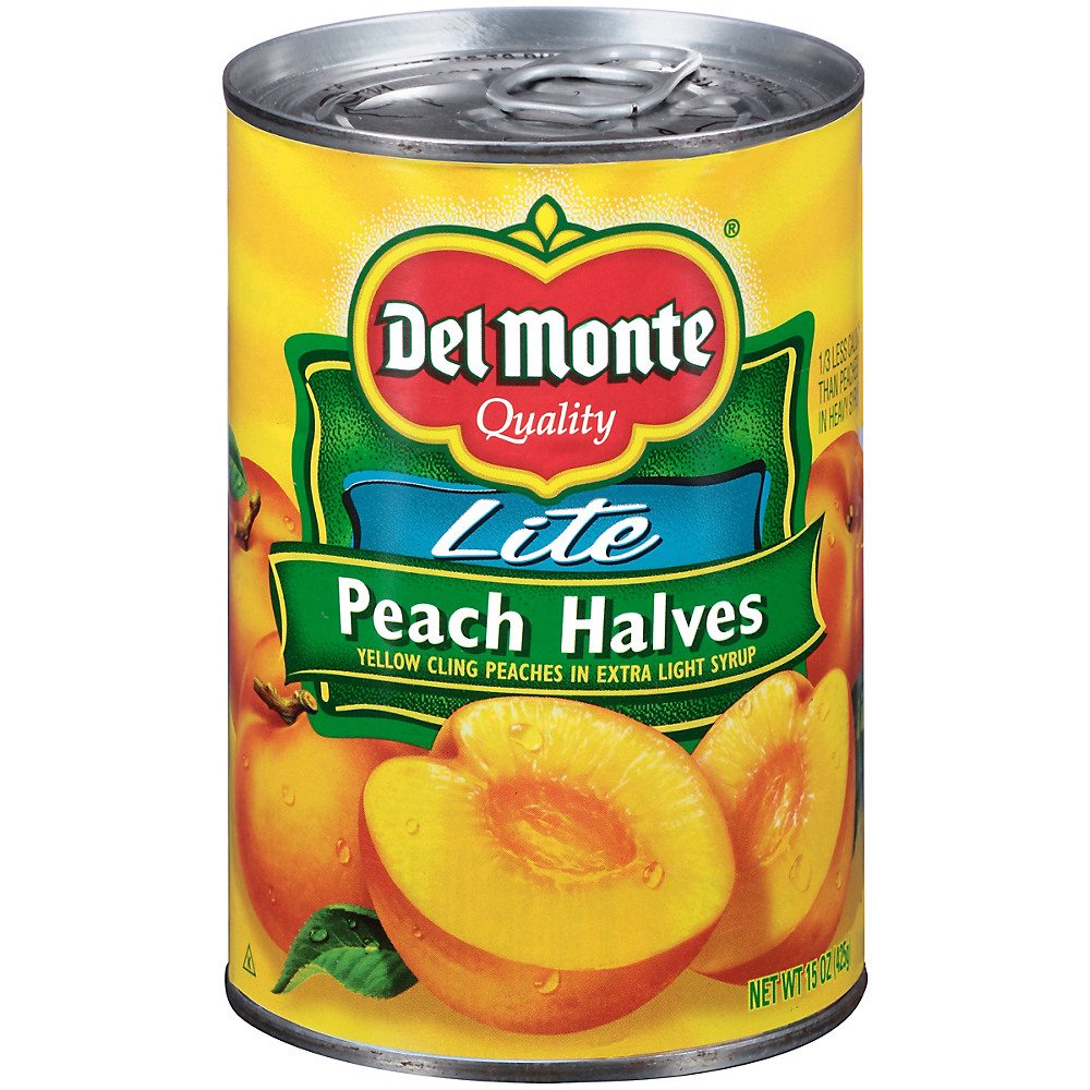 Calories in Del Monte Lite Peach Halves in Extra Light Syrup, 15 oz