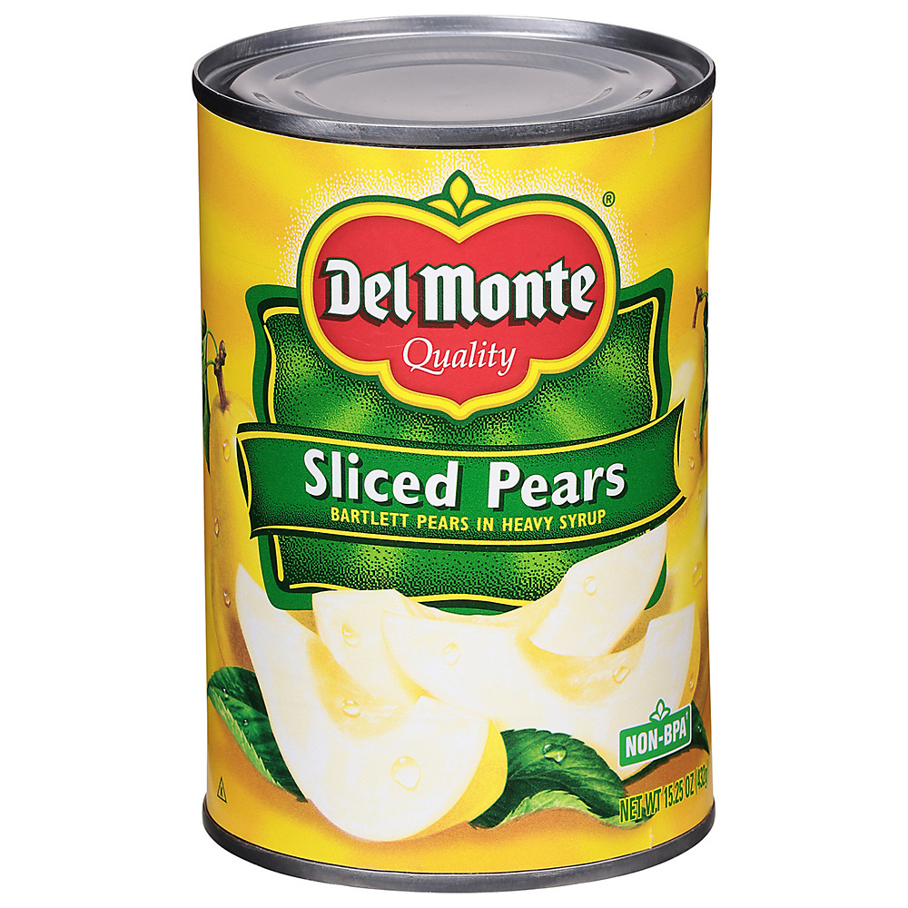 Calories in Del Monte Sliced Pears in Heavy Syrup, 15.25 oz