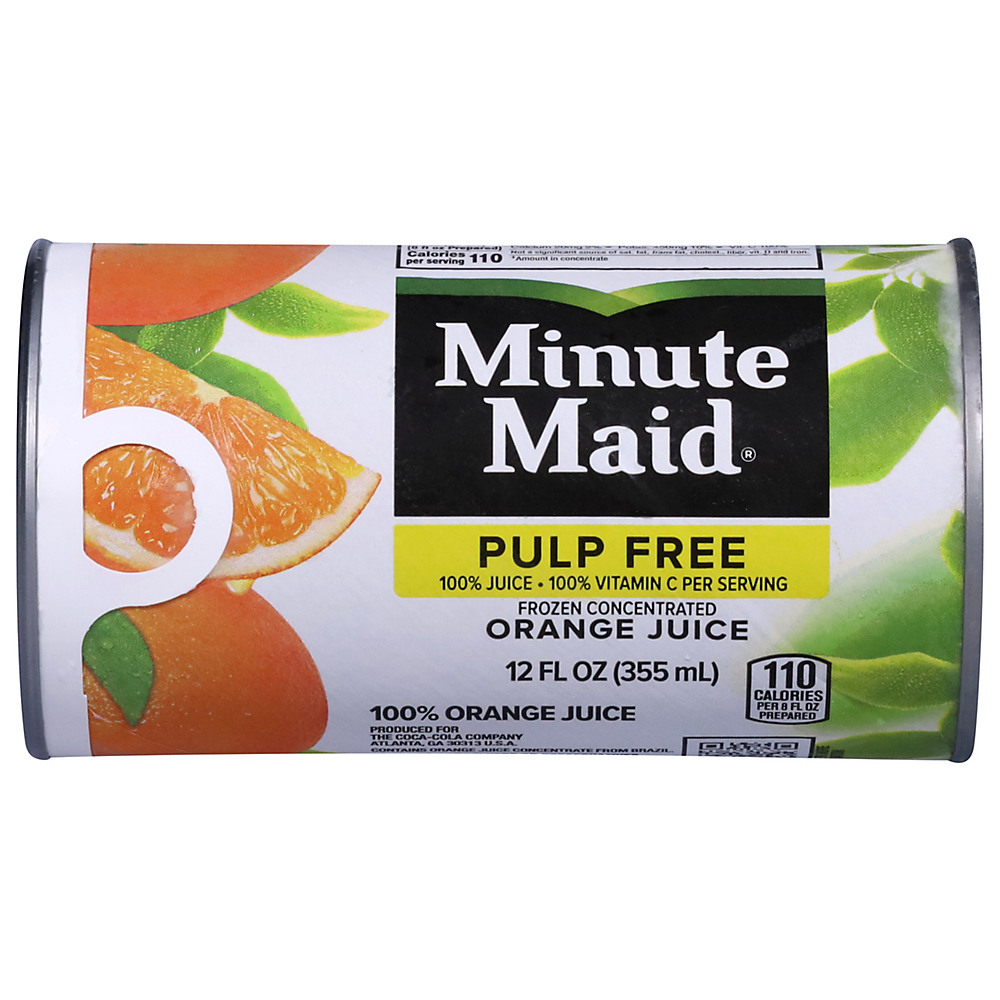Calories in Minute Maid Premium Frozen Pulp Free 100% Pure Orange Juice, 12 oz