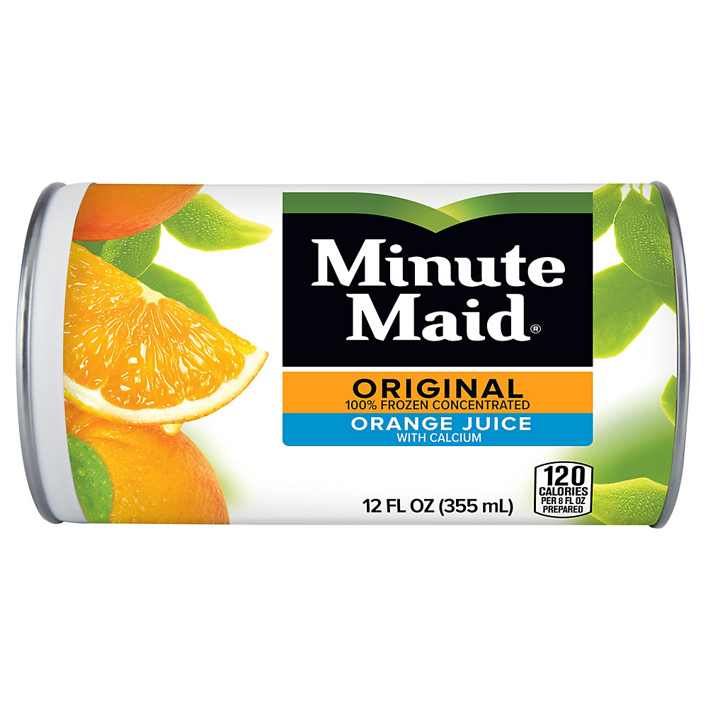 Calories in Minute Maid Premium Frozen Original 100% Pure Orange Juice Enriched with Calcium, 12 oz