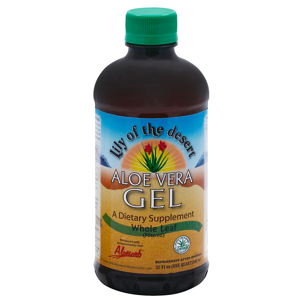Calories in Lily of the Desert Organic Whole Leaf Aloe vera Gel, 32 oz