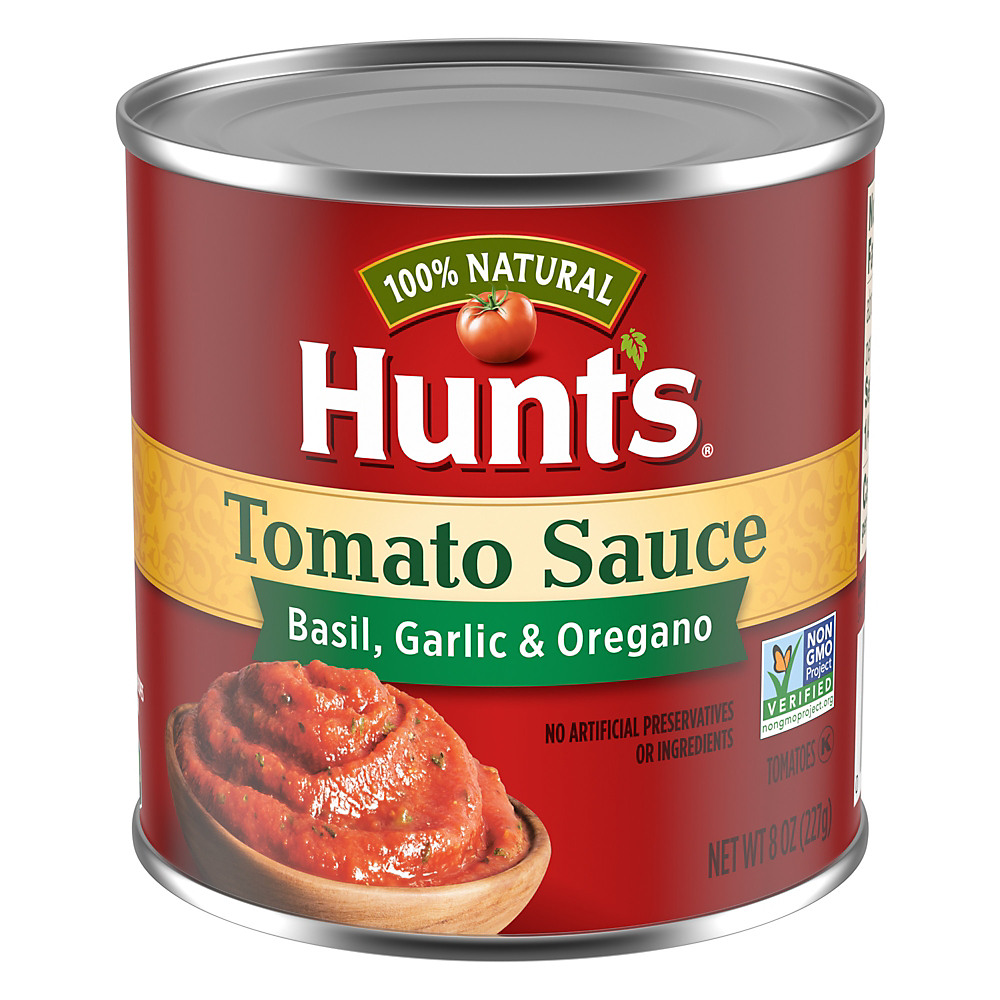 Calories in Hunt's Tomato Sauce with Basil, Garlic and Oregano, 8 oz