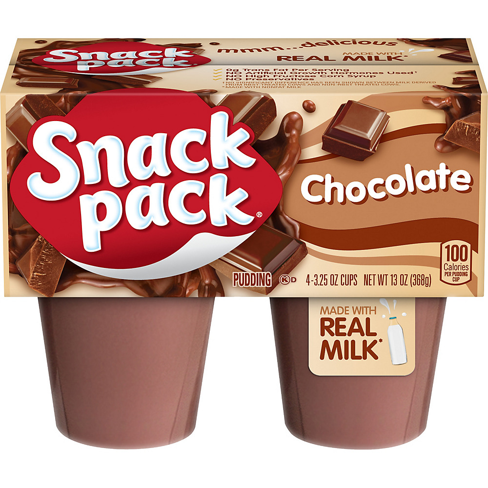 Calories in Hunt's Snack Pack Chocolate Pudding Cups, 4 ct