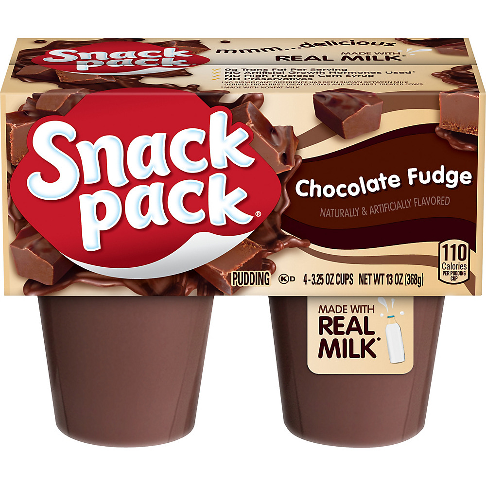 Calories in Hunt's Snack Pack Chocolate Fudge Pudding Cups, 4 ct