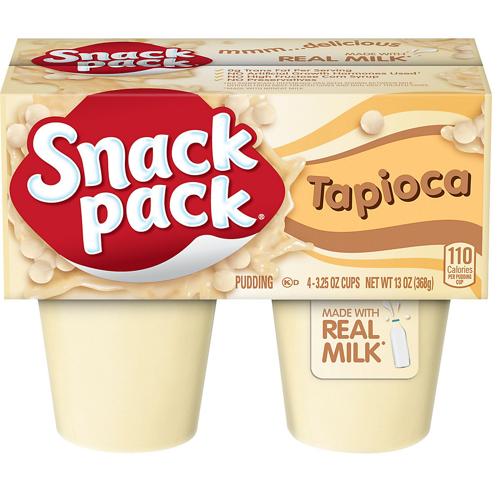 Calories in Hunt's Snack Pack Tapioca Pudding Cups, 4 ct