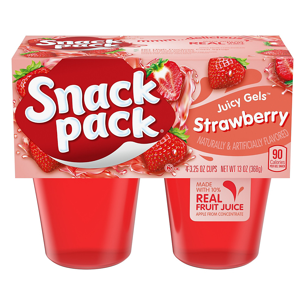 Calories in Hunt's Snack Pack Strawberry Gel Cups, 4 ct