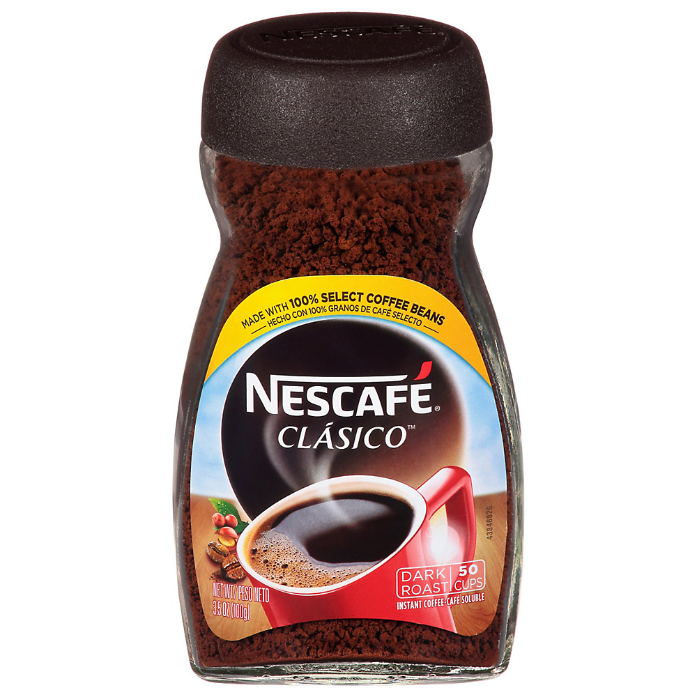 Calories in Nescafe Clasico Pure Instant Coffee, 3.5 oz