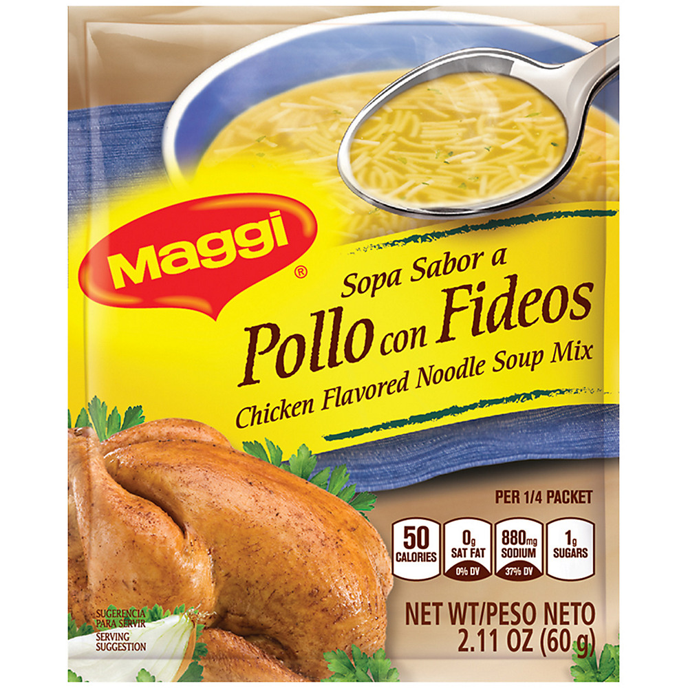 Calories in Maggi Chicken Flavor Noodle Soup Mix, 2.1 oz