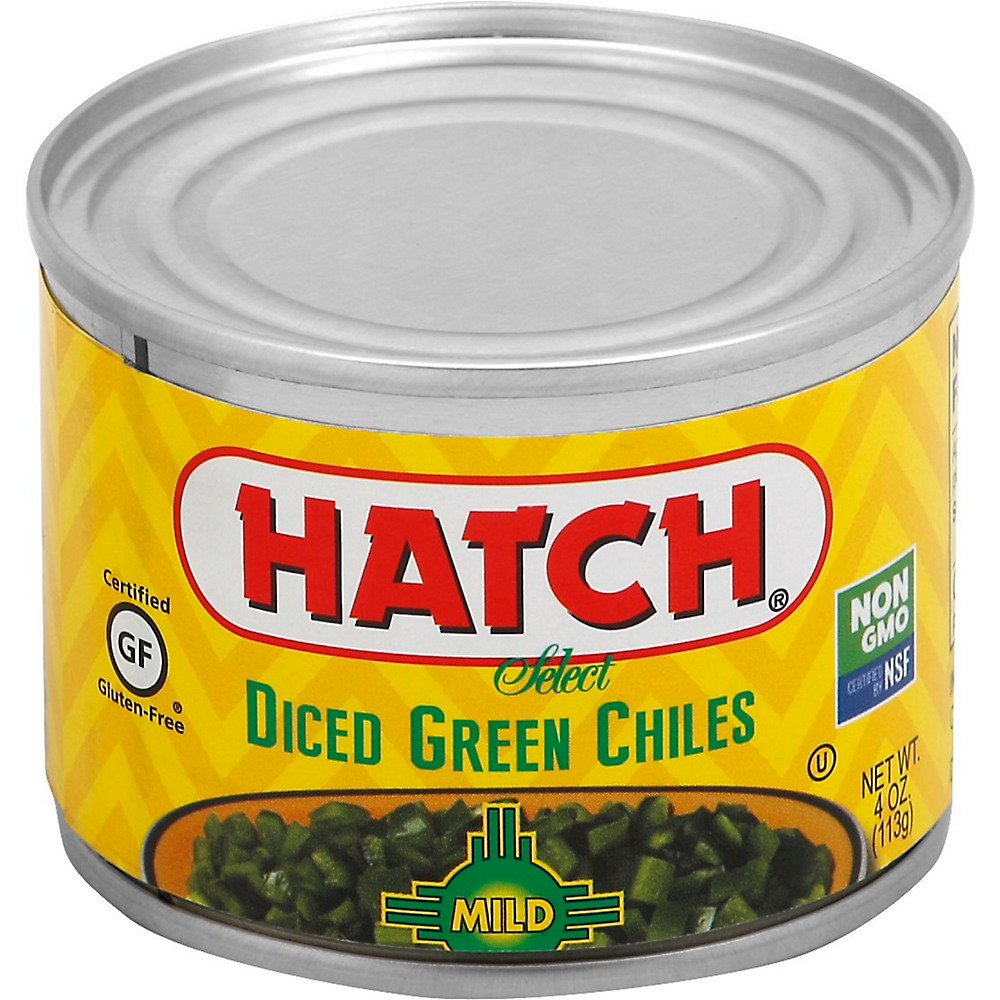Calories in Hatch Select Diced Mild Green Chiles, 4 oz