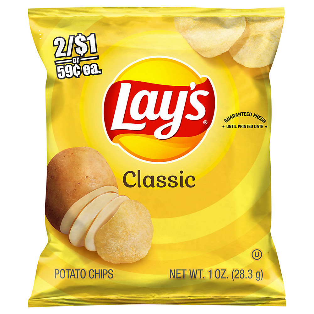 Calories in Lay's Classic Potato Chips, 1 oz