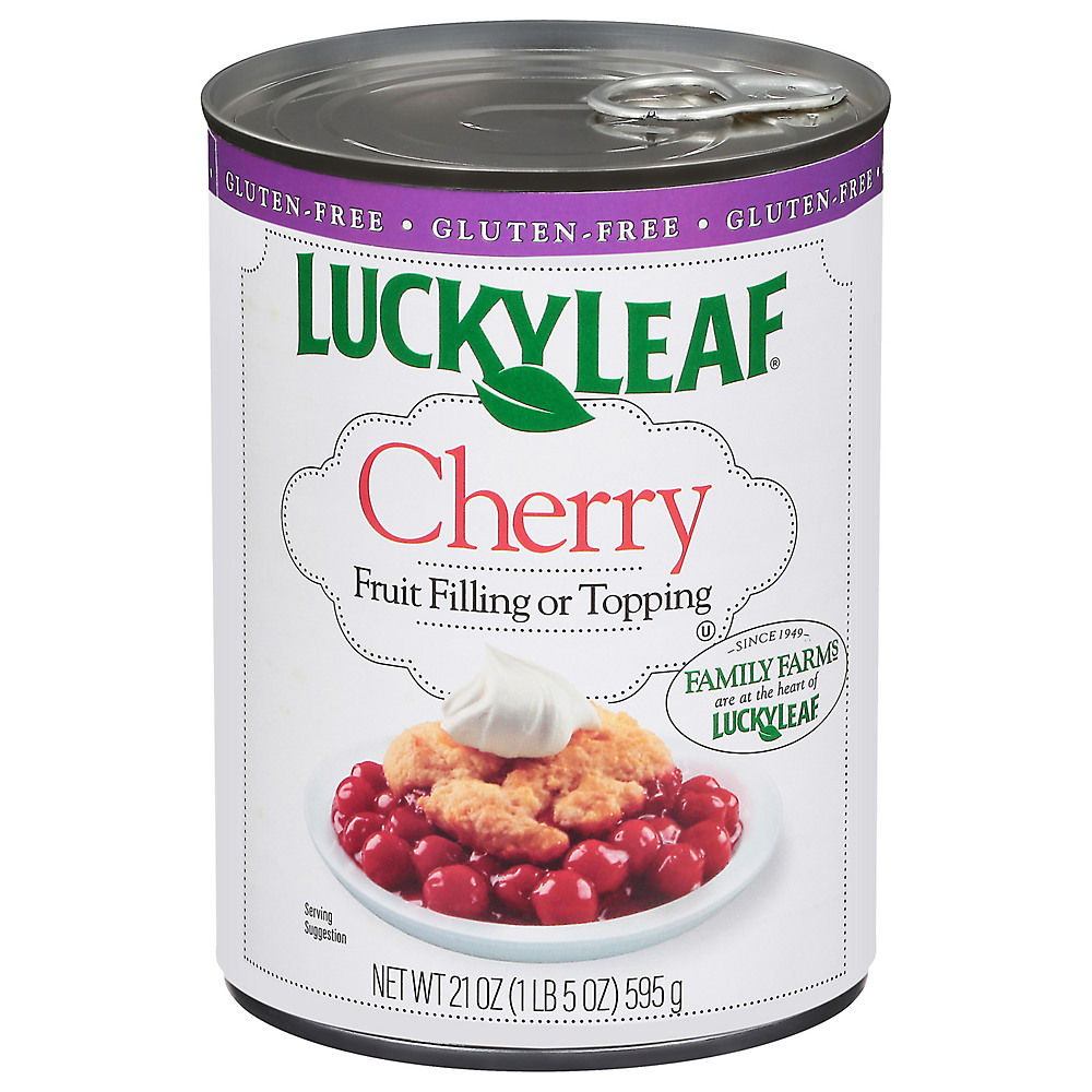 Calories in Lucky Leaf Cherry Pie Filling & Topping, 21 oz
