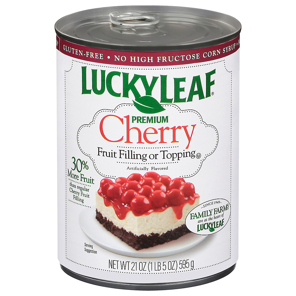 Calories in Lucky Leaf Premium Cherry Pie Filling & Topping, 21 oz