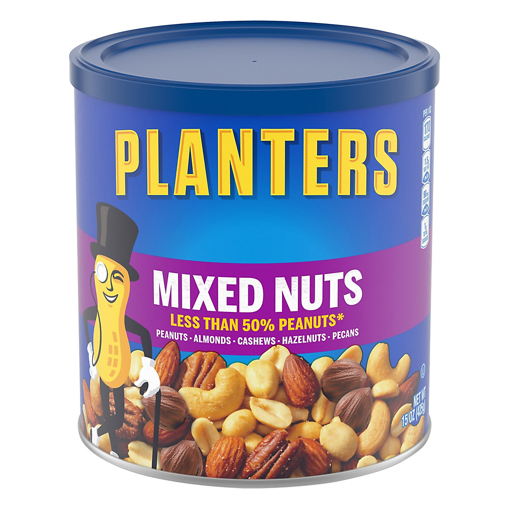Calories in Planters Mixed Nuts with Less Than 50% Peanuts, 15 oz