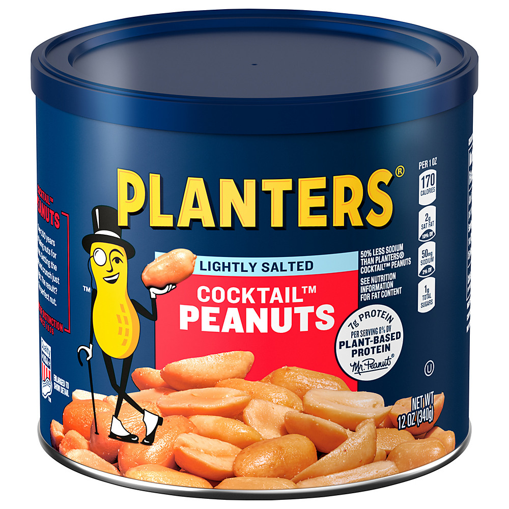 Calories in Planters Lightly Salted Cocktail Peanuts, 12 oz