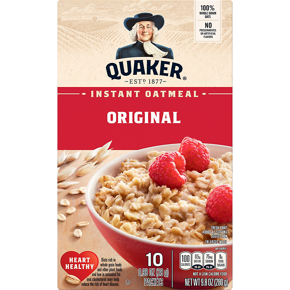 Calories in Quaker Original Instant Oatmeal, 12 ct