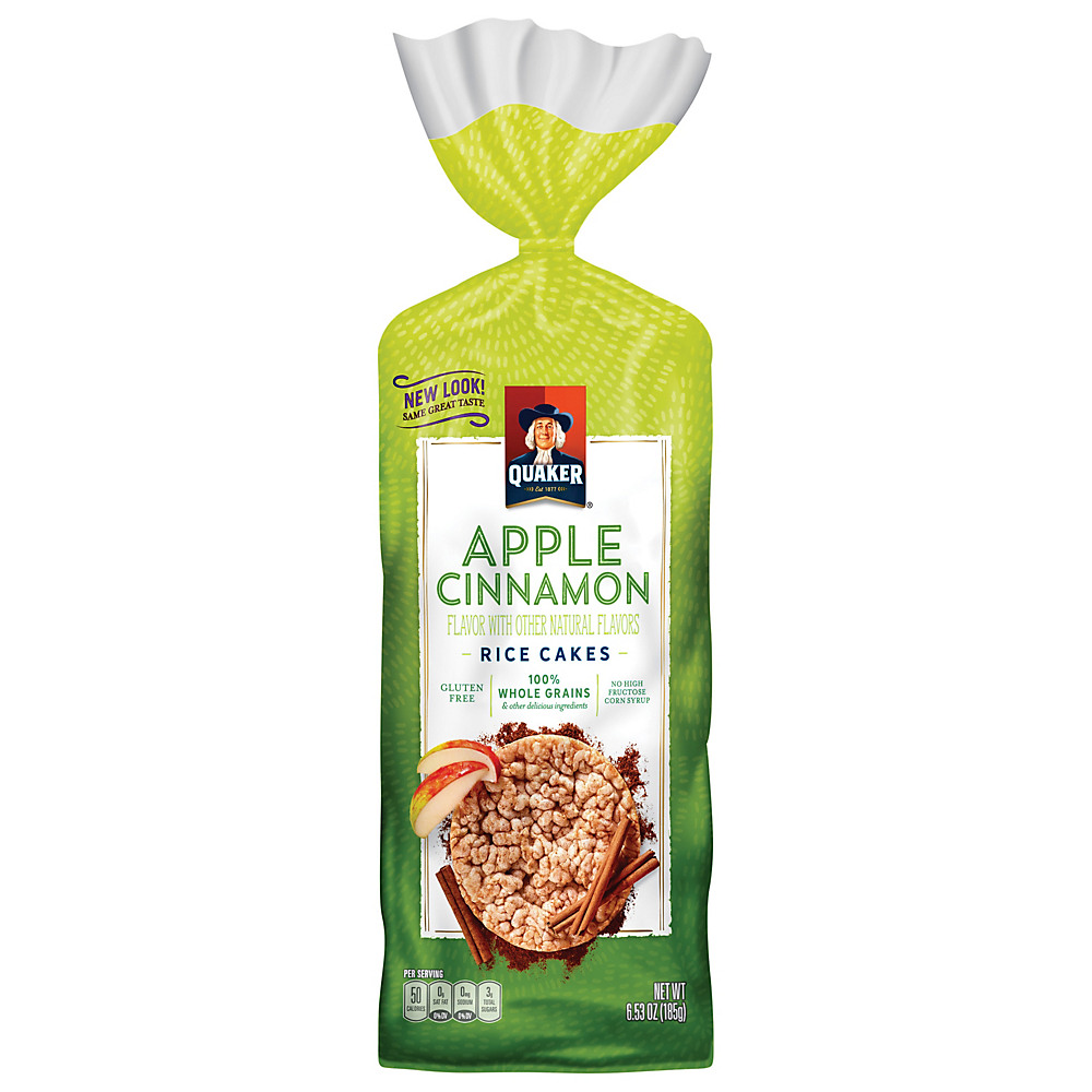 Calories in Quaker Apple Cinnamon Rice Cakes, 6.53 oz