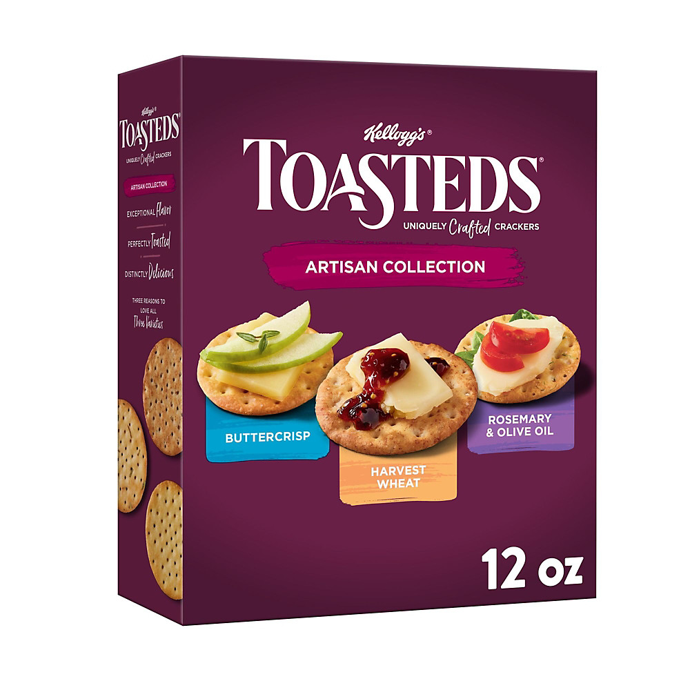 Calories in Kellogg's Toasteds Crackers Variety Pack, 12 oz
