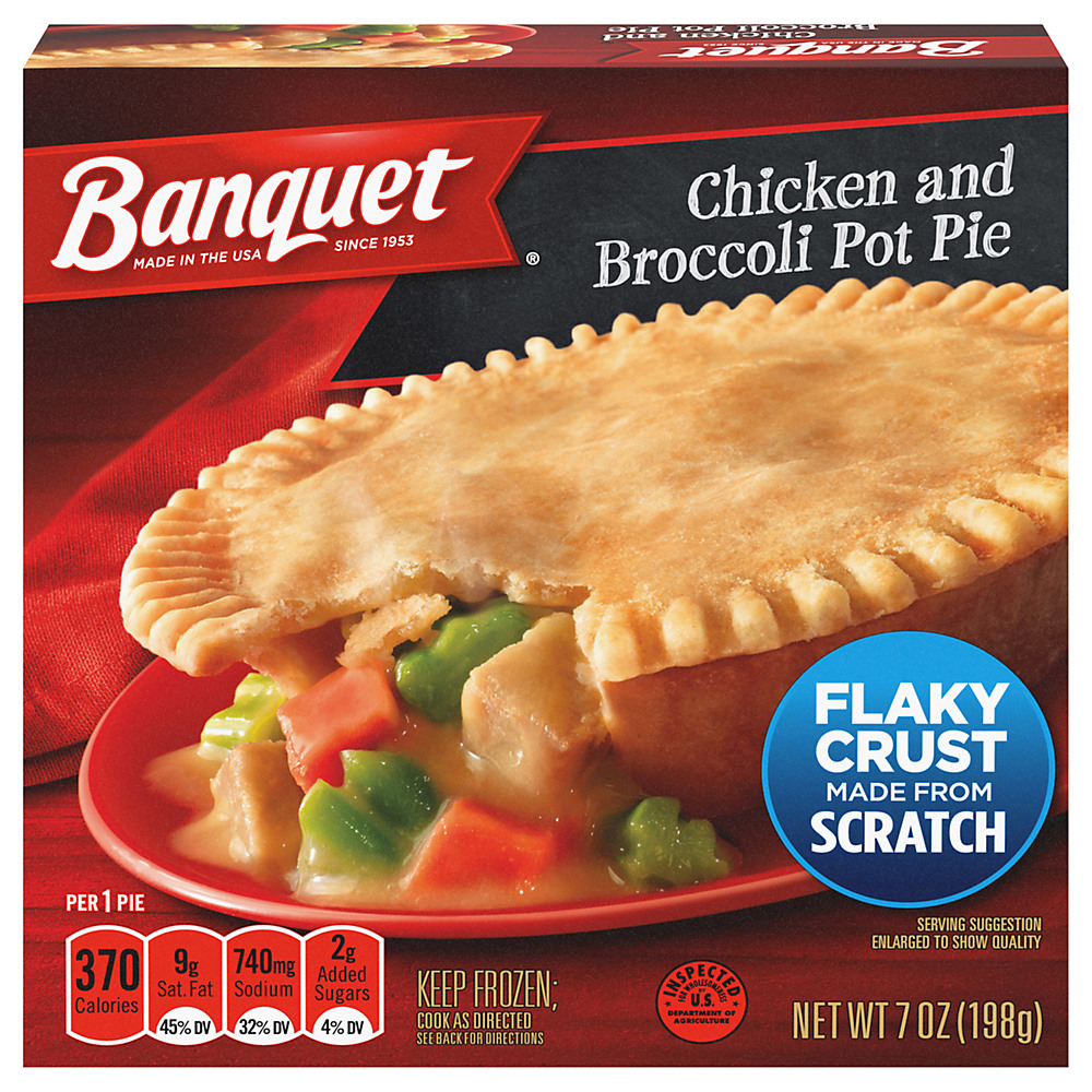 Calories in Banquet Chicken & Broccoli Pot Pie, 7 oz