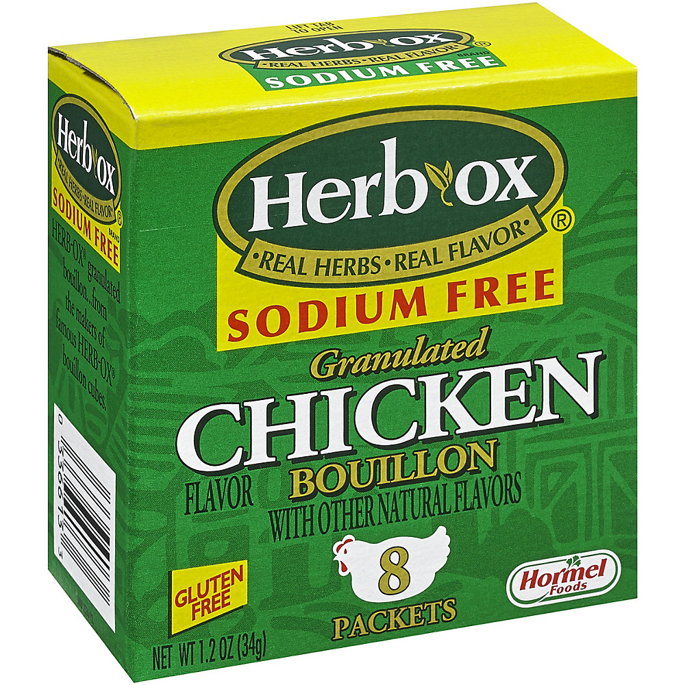 Calories in Herb Ox Sodium Free Chicken Bouillon, 8 ct