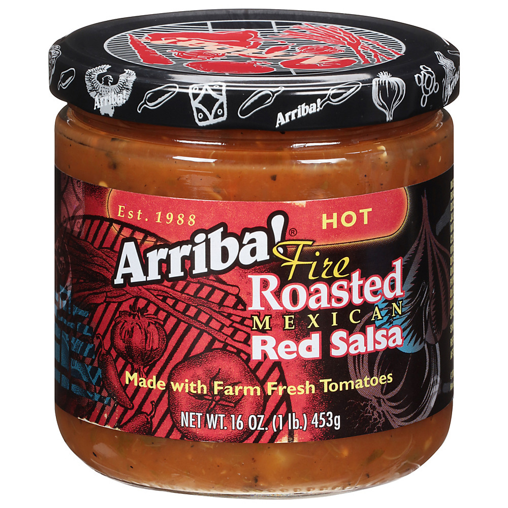 Calories in Arriba! Hot Fire Roasted Mexican Red Salsa, 16 oz