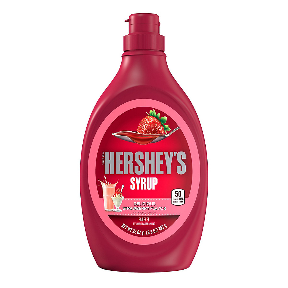Calories in Hershey's Strawberry Flavored Syrup Fat and Gluten Free Bottle, 22 oz