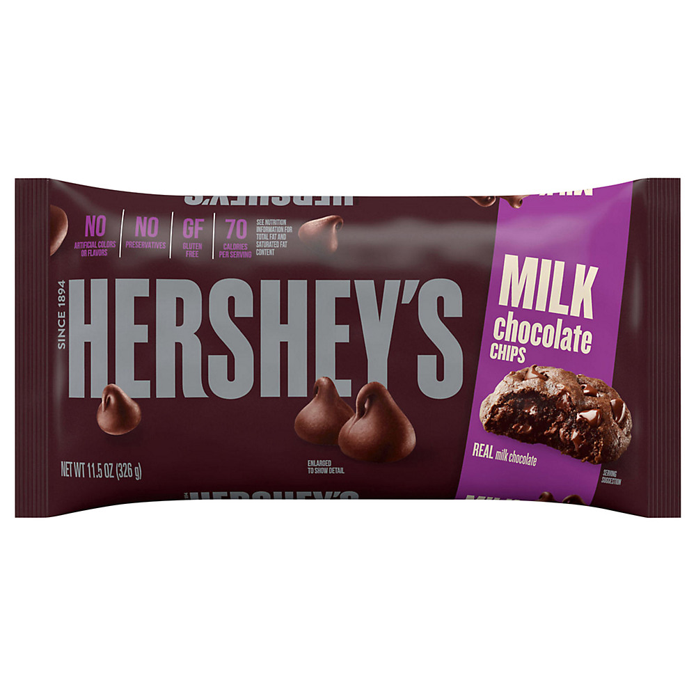 Calories in Hershey's Milk Chocolate Chips Baking Supplies Bag, 11.5 oz