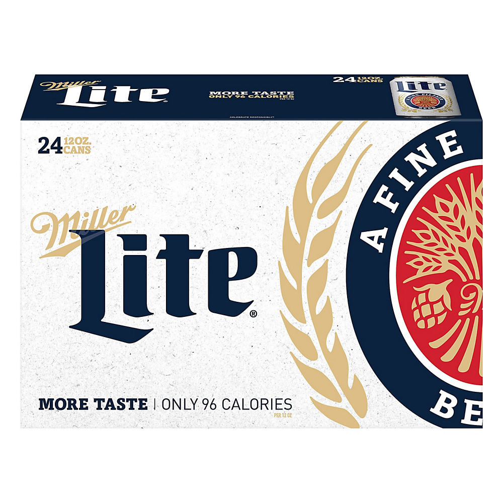 Calories in Miller Lite Beer 12 oz cans, 24 pk
