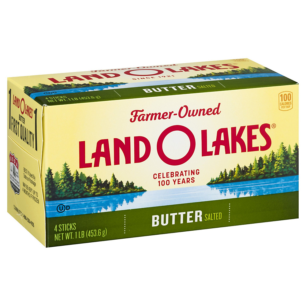 Calories in Land O Lakes Salted Butter Sticks, 4 ct