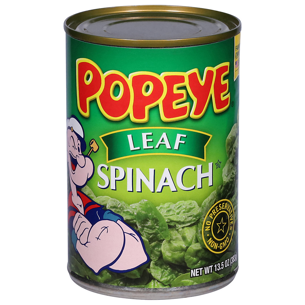Calories in Allens Popeye Spinach, 14 oz